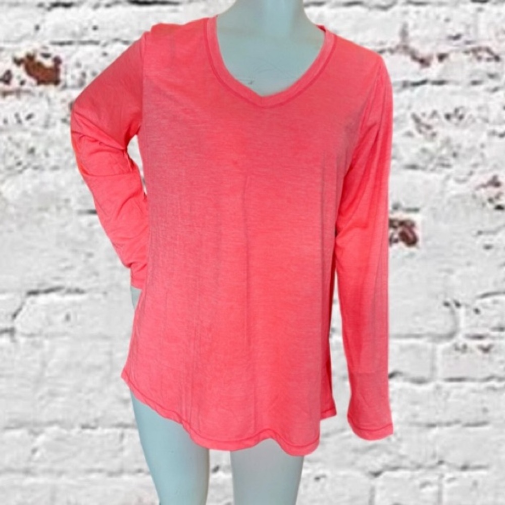 Xersion Long Sleeve Coral Pink Yoga Athletic Wear Top Size XL NWT